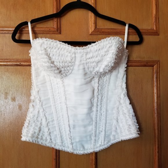 NWT Charlotte Russe Bustier Corset Lingerie White - Picture 3 of 12